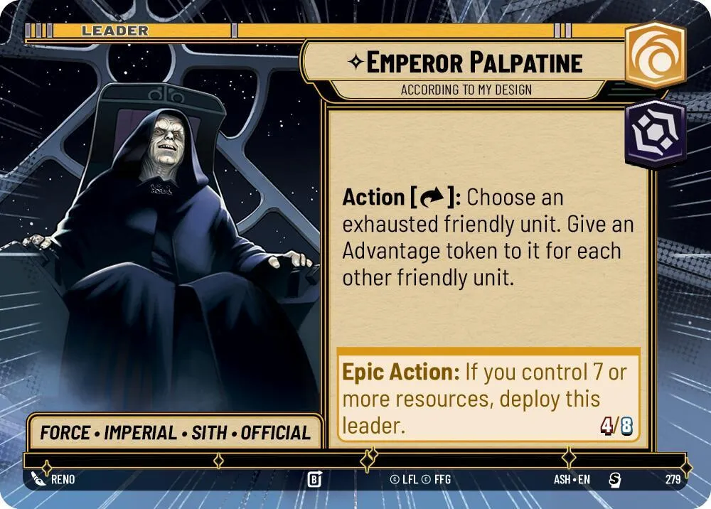 Empereur Palpatine - Selon Mes Plans — Ashes of the Empire — Star Wars: Unlimited