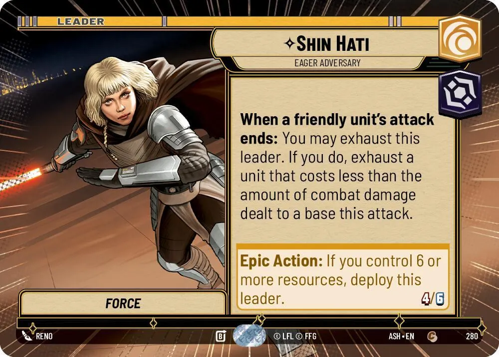 Shin Hati - Adversaire Impatiente — Ashes of the Empire — Star Wars: Unlimited