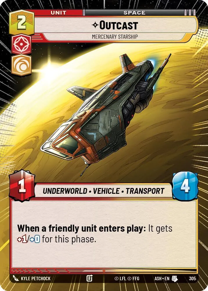 Outcast - Vaisseau Mercenaire — Ashes of the Empire — Star Wars: Unlimited