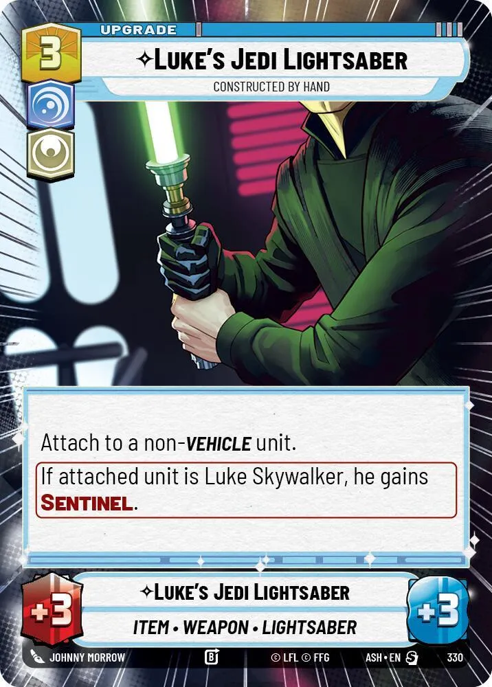 Sabre Laser Jedi de Luke - Assemblé Manuellement — Ashes of the Empire — Star Wars: Unlimited