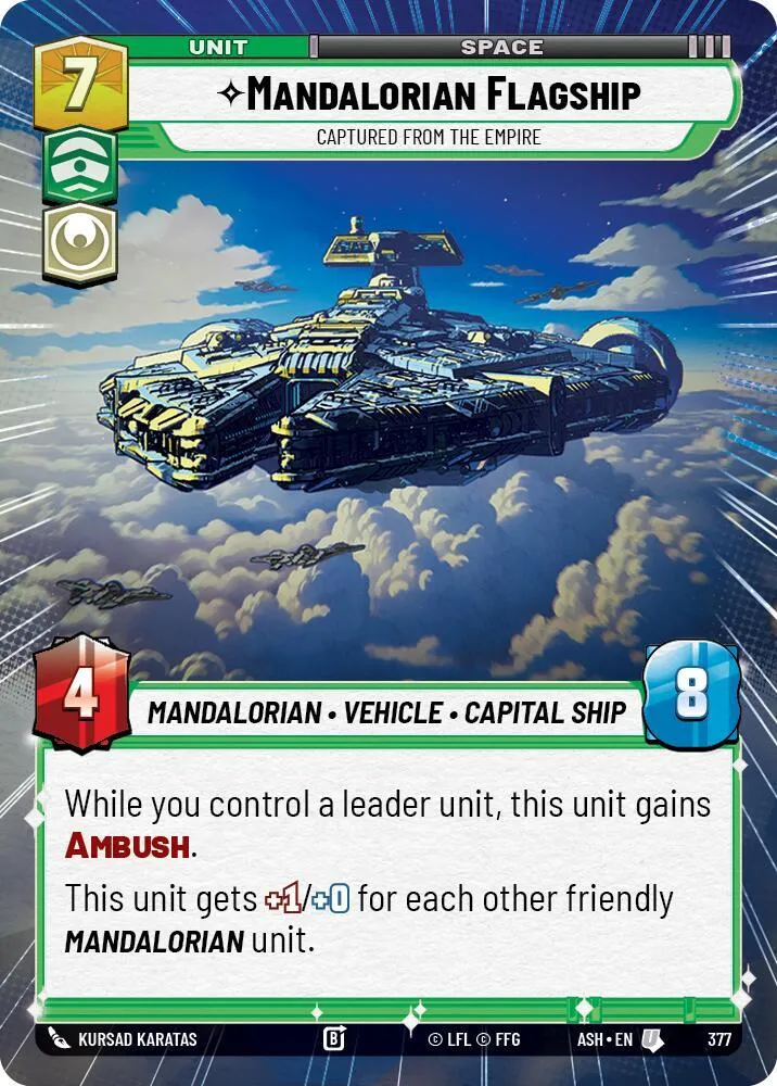 Vaisseau Amiral Mandalorien - Volé À L'Empire — Ashes of the Empire — Star Wars: Unlimited