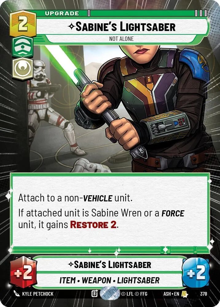 Sabine's Lightsaber - Not Alone — Ashes of the Empire — Star Wars: Unlimited