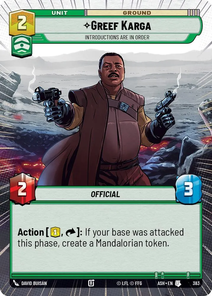Greef Karga - Les Présentations Sont De Mise — Ashes of the Empire — Star Wars: Unlimited