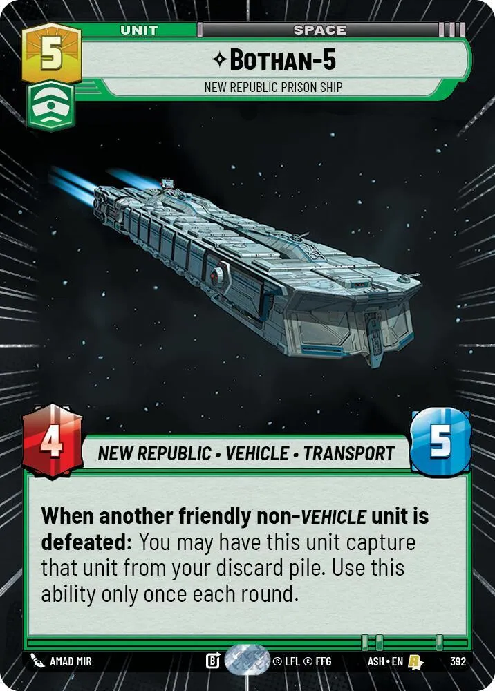 Bothan-5 - Vaisseau Pénitentiaire De La Nouvelle République — Ashes of the Empire — Star Wars: Unlimited