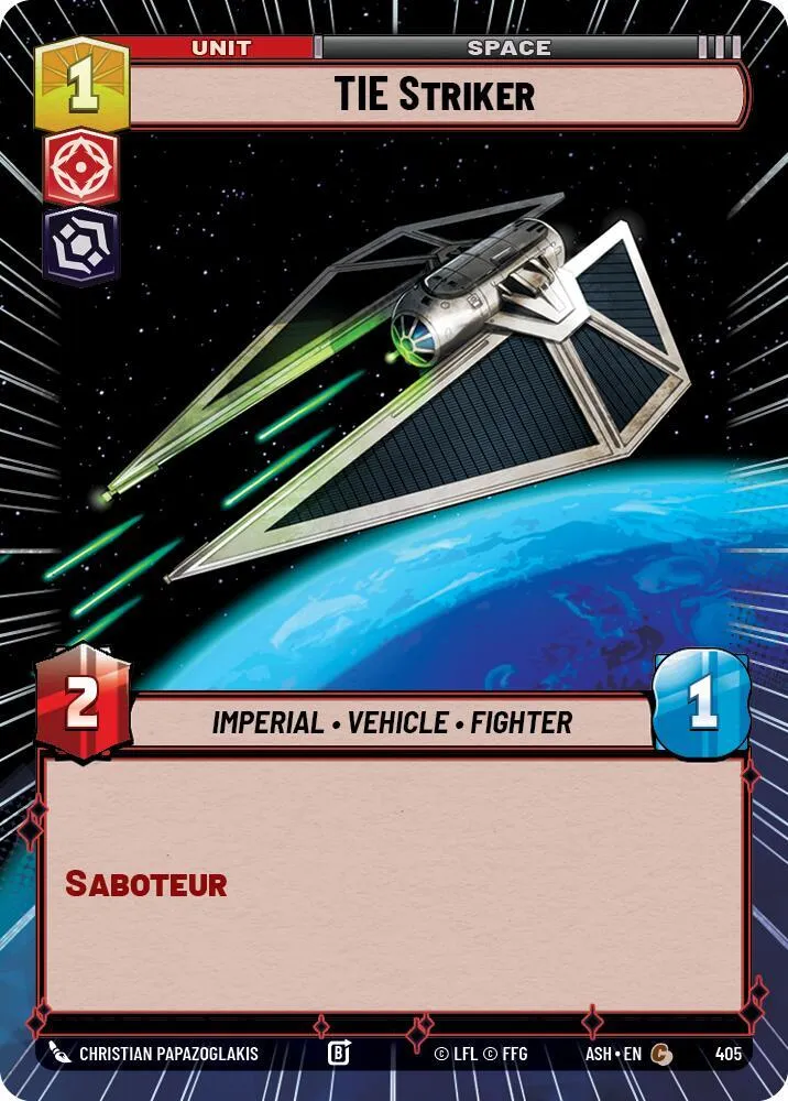 TIE Striker from Ashes of the Empire - Star Wars: Unlimited