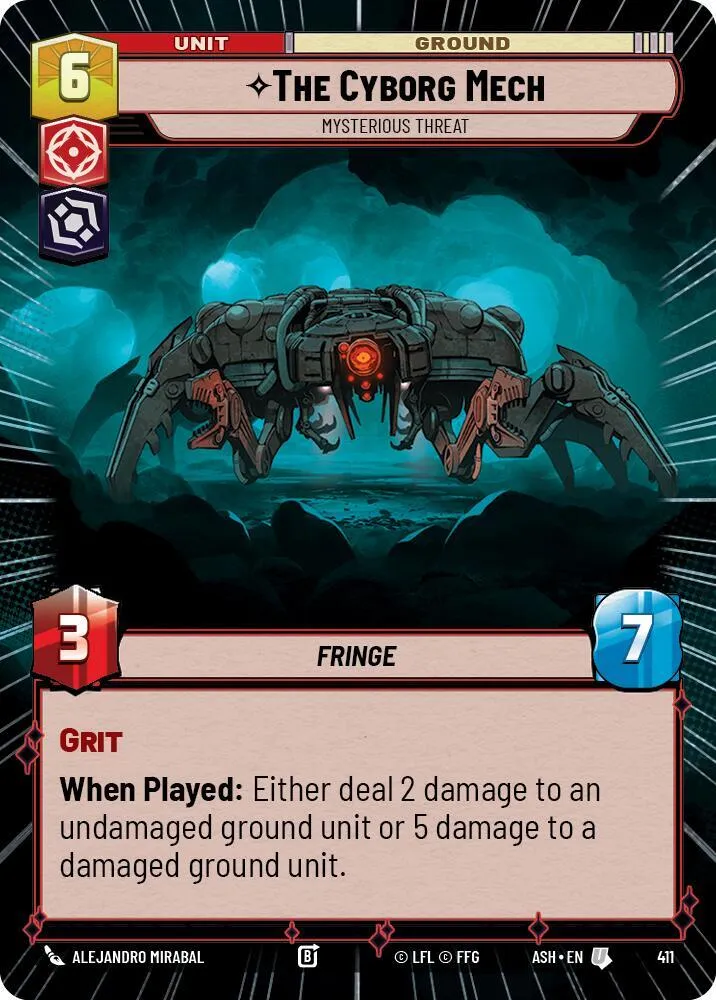The Cyborg Mech - Mysterious Threat — Ashes of the Empire — Star Wars: Unlimited