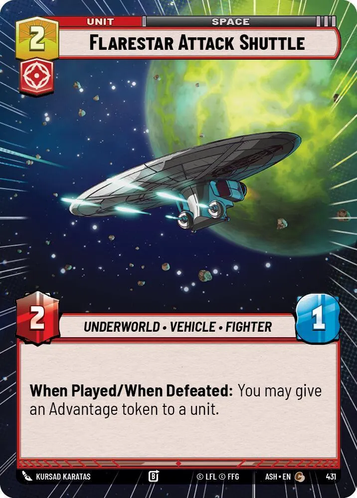 Navette d'Attaque Flarestar — Ashes of the Empire — Star Wars: Unlimited