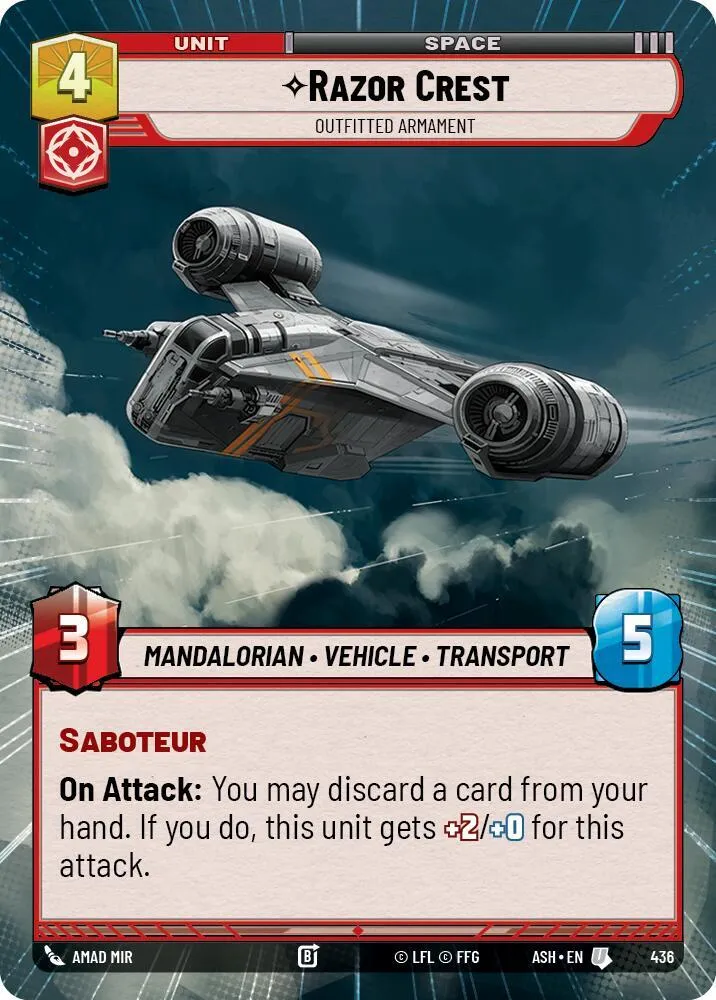 Razor Crest - Outfitted Armament — Ashes of the Empire — Star Wars: Unlimited