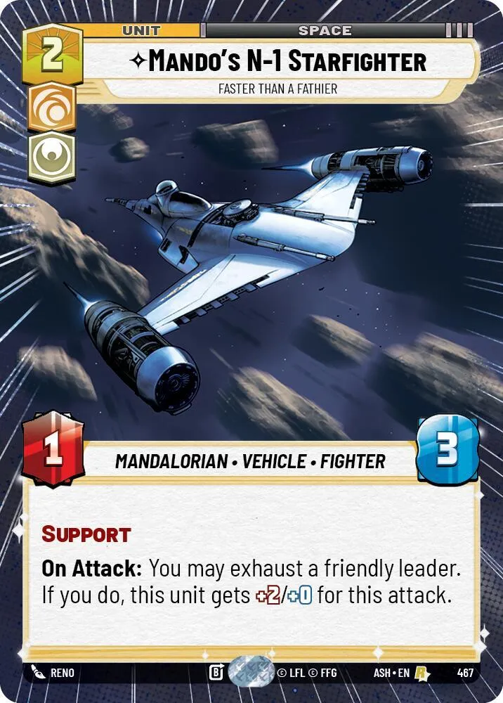 Mando's N-1 Starfighter - Faster than a Fathier — Ashes of the Empire — Star Wars: Unlimited