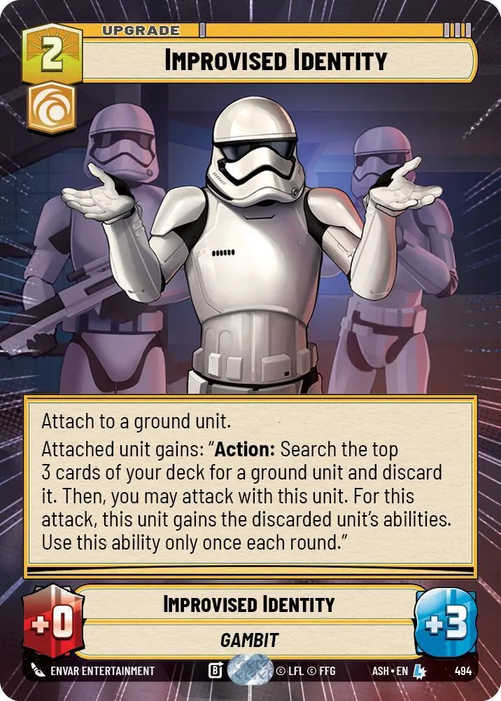 Improvised Identity — Ashes of the Empire — Star Wars: Unlimited