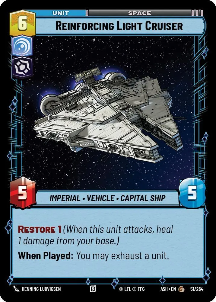 Reinforcing Light Cruiser — Ashes of the Empire — Star Wars: Unlimited