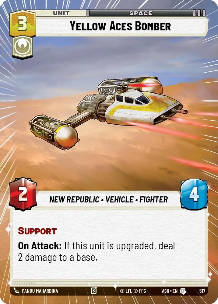Yellow Aces Bomber — Ashes of the Empire — Star Wars: Unlimited