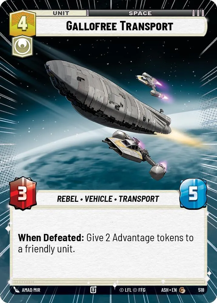 Transport Gallofree — Ashes of the Empire — Star Wars: Unlimited