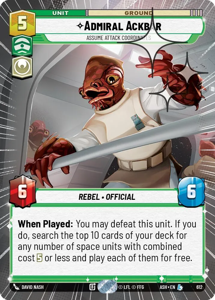 Amiral Ackbar - En Formation D'Attaque — Ashes of the Empire — Star Wars: Unlimited