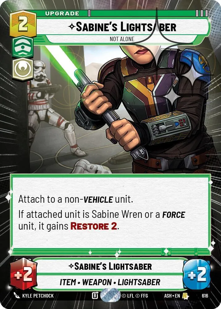 Sabine's Lightsaber - Not Alone — Ashes of the Empire — Star Wars: Unlimited