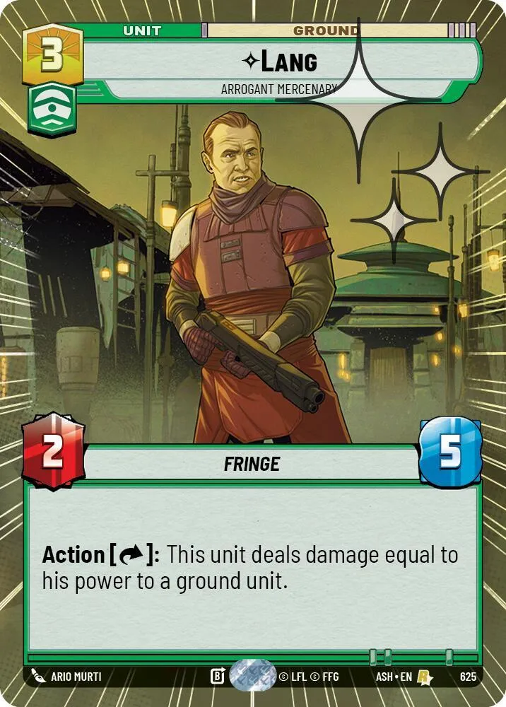 Lang - Arrogant Mercenary — Ashes of the Empire — Star Wars: Unlimited