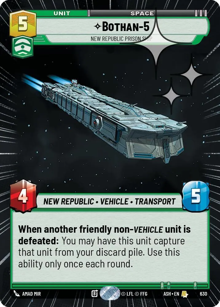 Bothan-5 - Vaisseau Pénitentiaire De La Nouvelle République — Ashes of the Empire — Star Wars: Unlimited