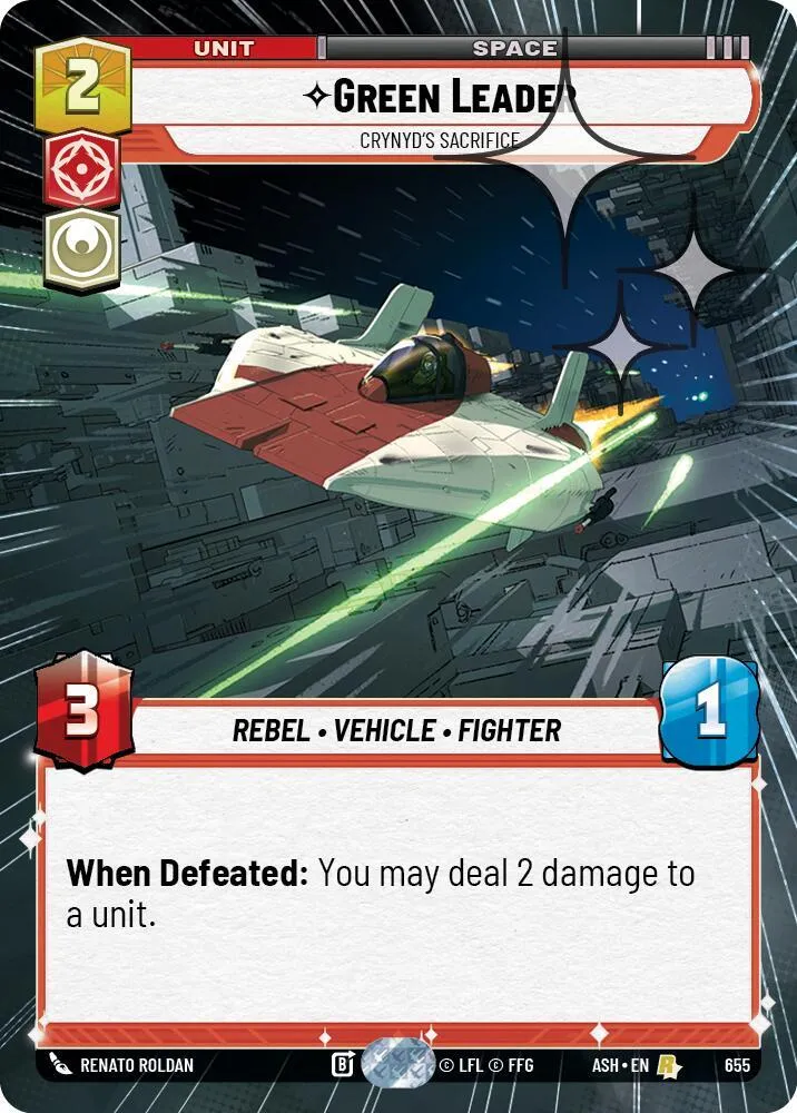Green Leader - Sacrifice De Crynyd — Ashes of the Empire — Star Wars: Unlimited
