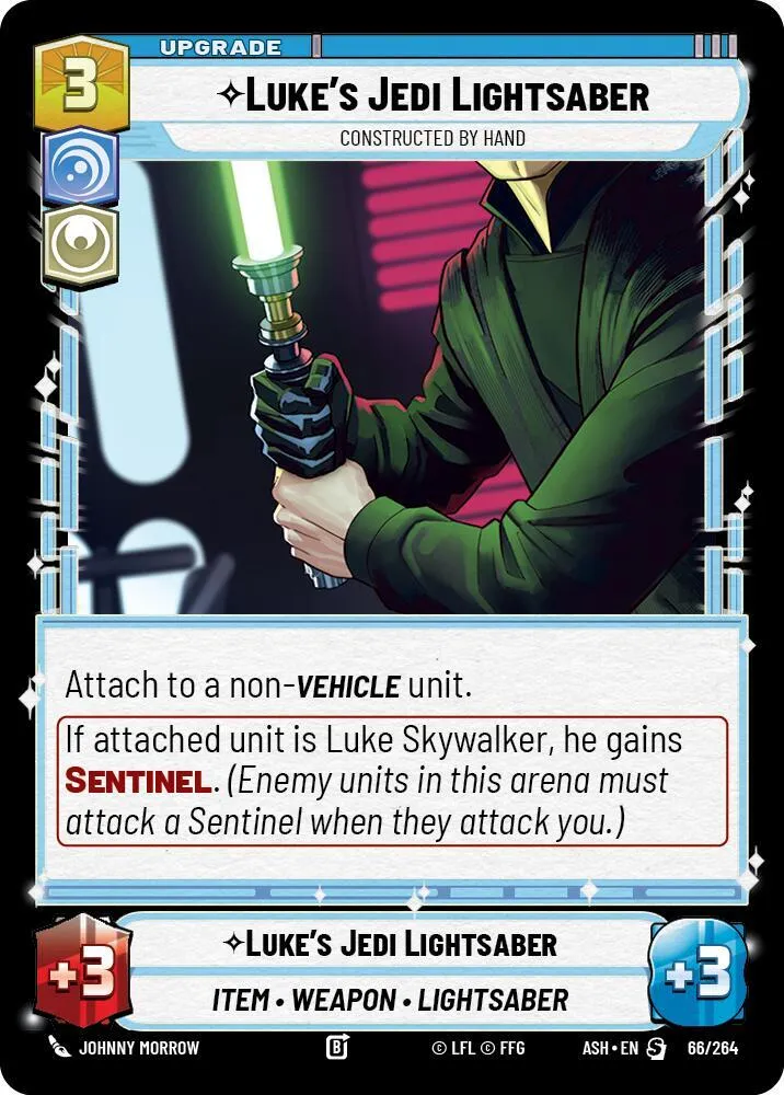 Luke's Jedi Lightsaber - Constructed by Hand — Ashes of the Empire — Star Wars: Unlimited
