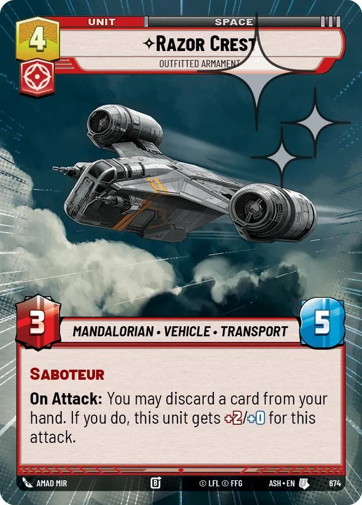 Razor Crest - Armement Activé — Ashes of the Empire — Star Wars: Unlimited