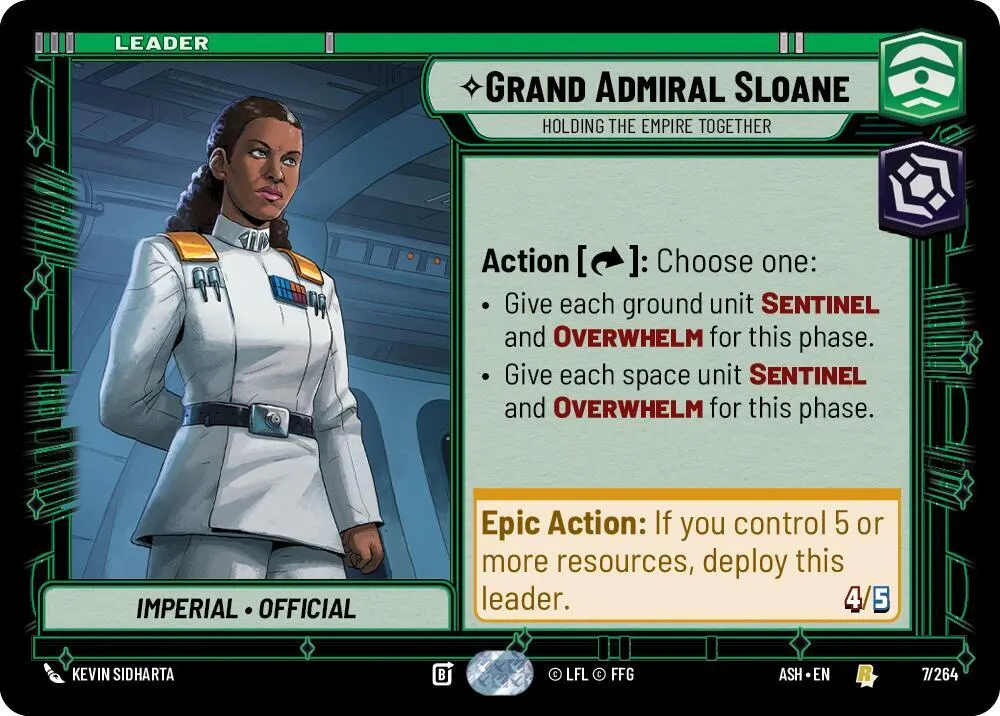 Grande Amirale Sloane - Maintient L'Unité De L'Empire — Ashes of the Empire — Star Wars: Unlimited