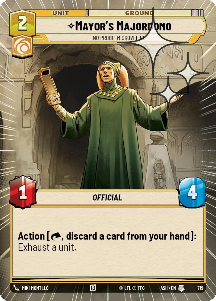 Mayor's Majordomo - No Problem Groveling — Ashes of the Empire — Star Wars: Unlimited
