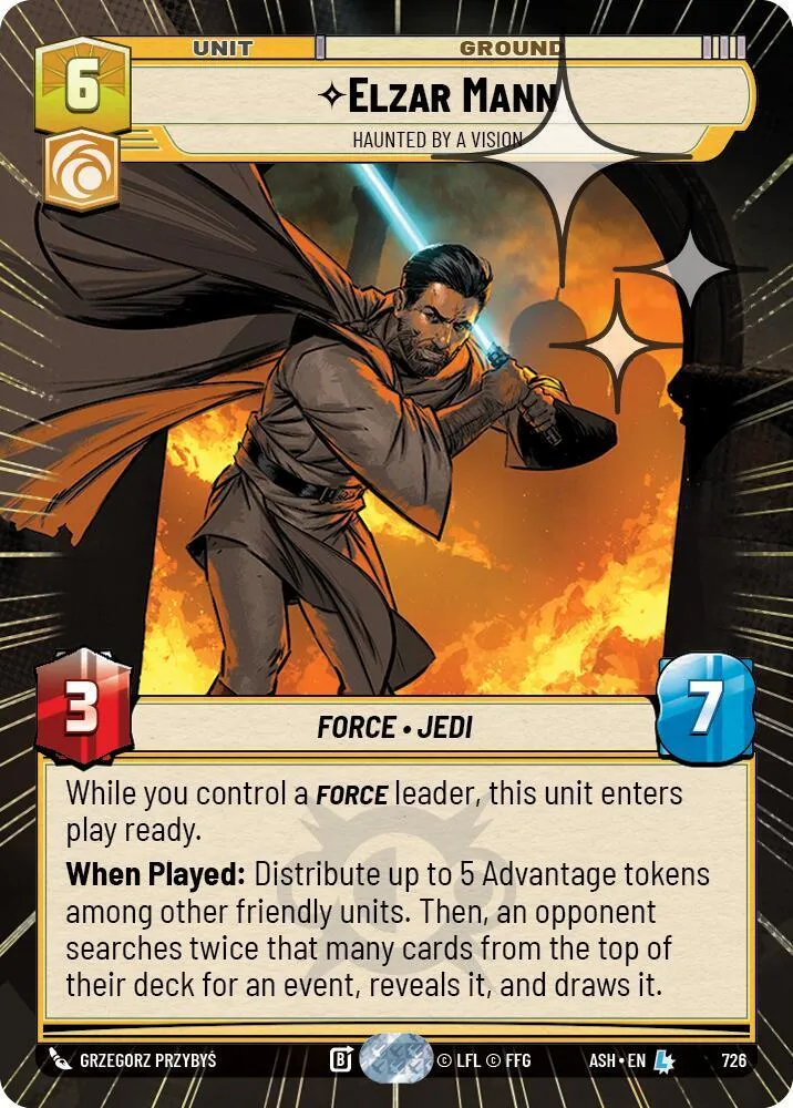 Elzar Mann - Haunted by a Vision — Ashes of the Empire — Star Wars: Unlimited