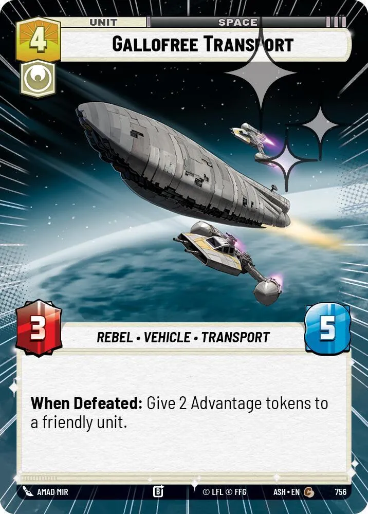Transport Gallofree — Ashes of the Empire — Star Wars: Unlimited