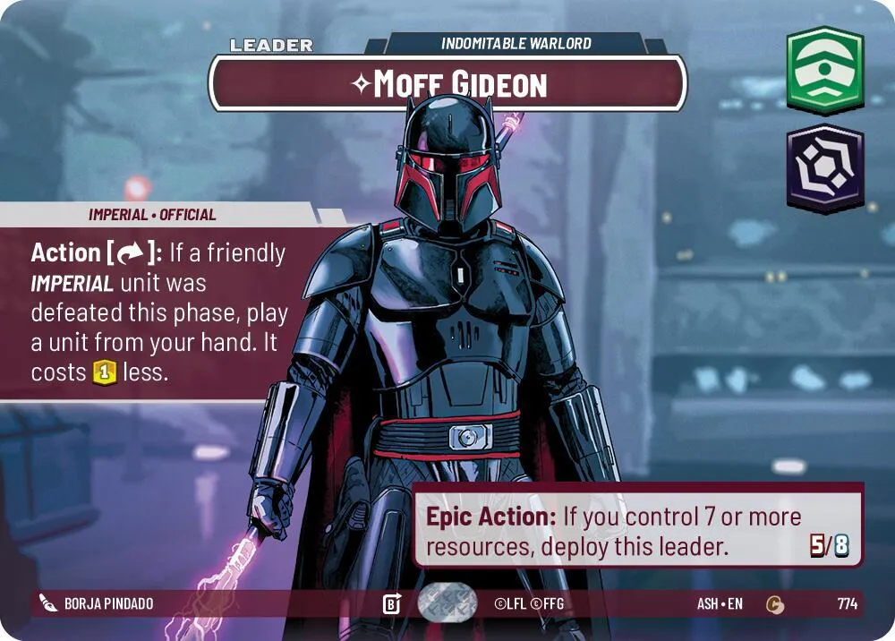 Moff Gideon - Indomitable Warlord — Ashes of the Empire — Star Wars: Unlimited