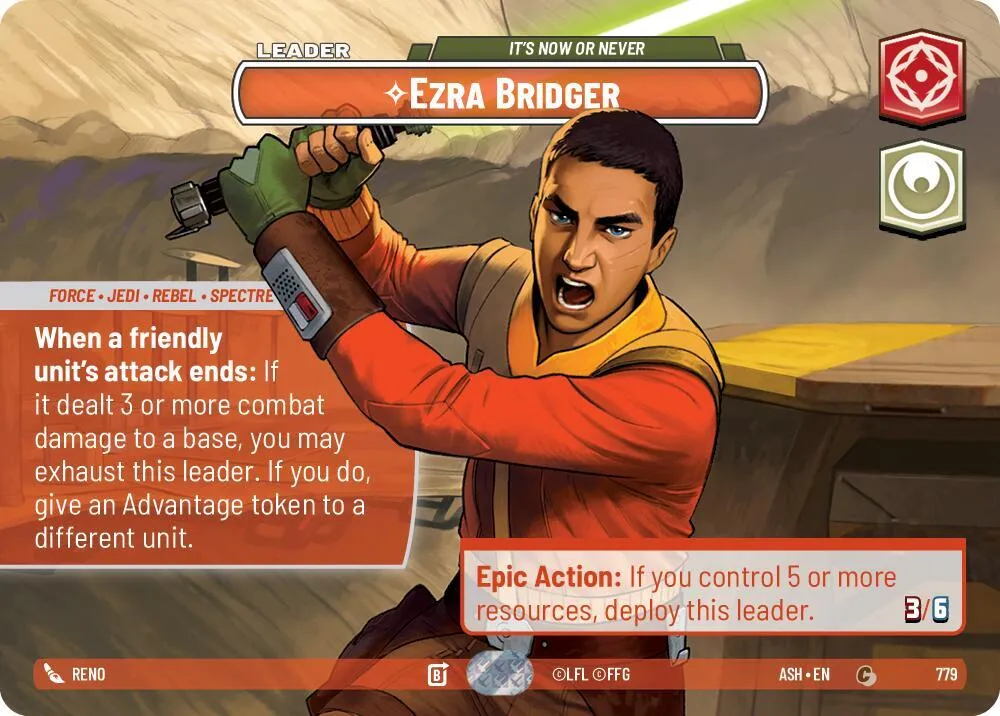 Ezra Bridger - It's Now or Never — Ashes of the Empire — Star Wars: Unlimited