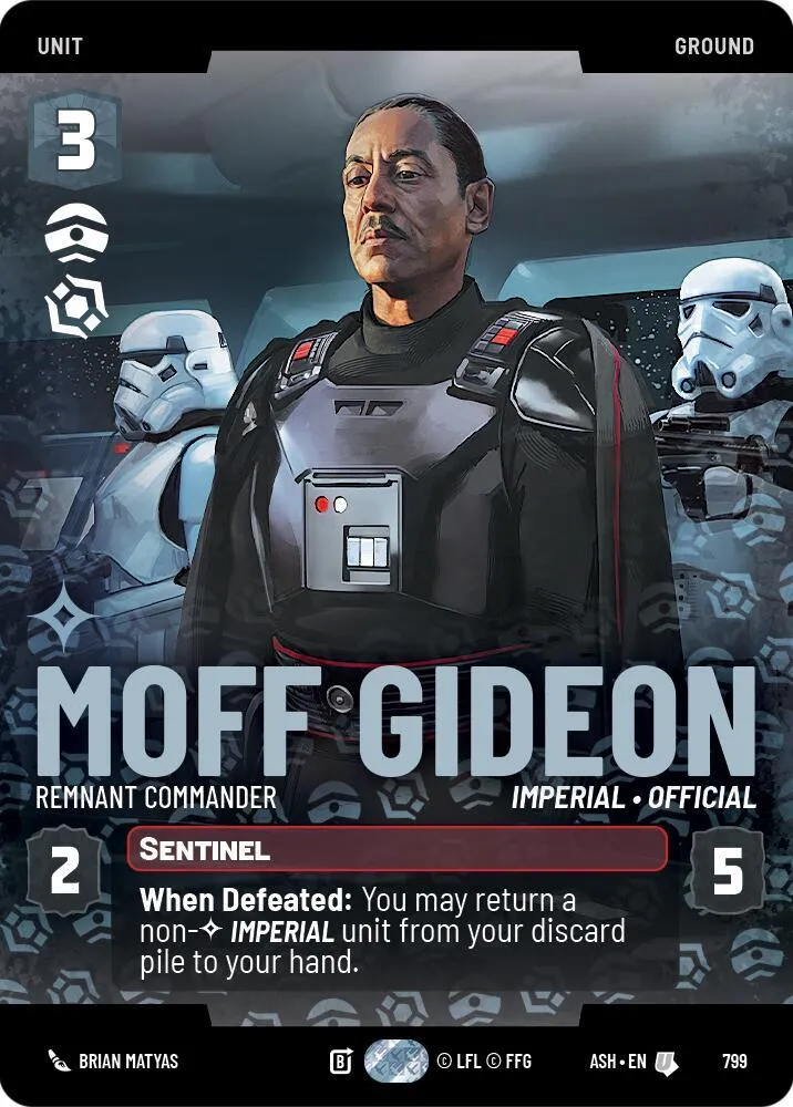 Moff Gideon - Remnant Commander — Ashes of the Empire — Star Wars: Unlimited
