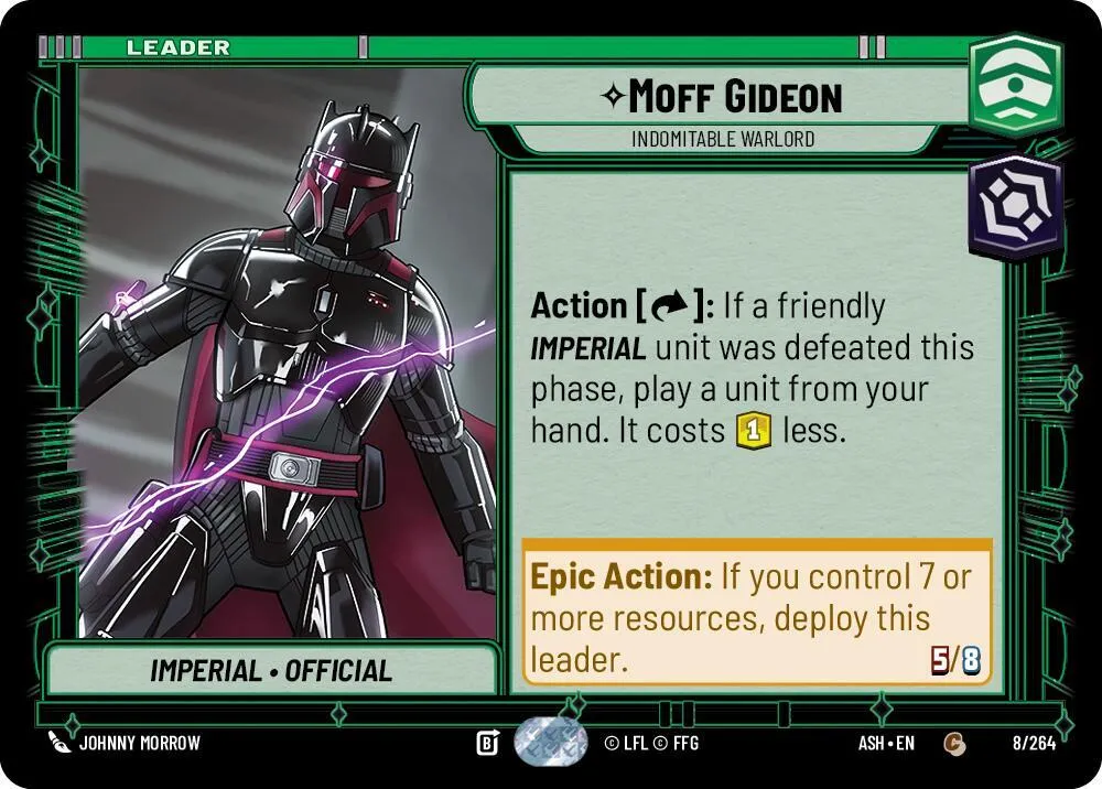 Moff Gideon - Indomitable Warlord — Ashes of the Empire — Star Wars: Unlimited