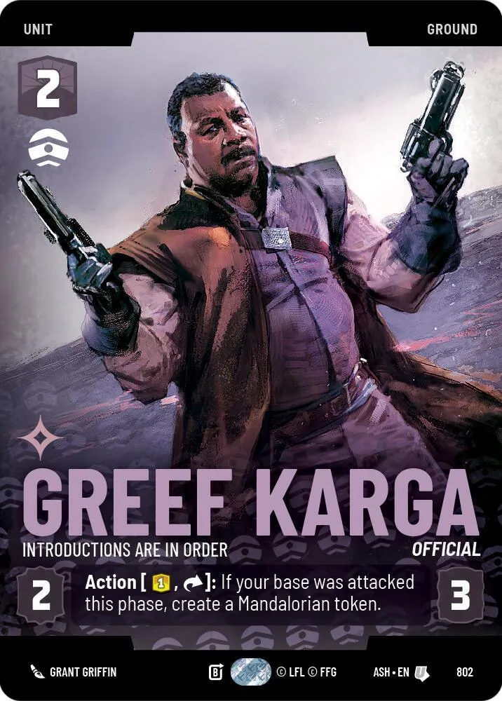 Greef Karga - Introductions are in Order — Ashes of the Empire — Star Wars: Unlimited