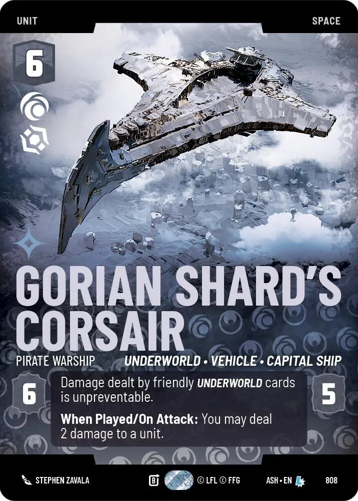 Gorian Shard's Corsair - Pirate Warship — Ashes of the Empire — Star Wars: Unlimited