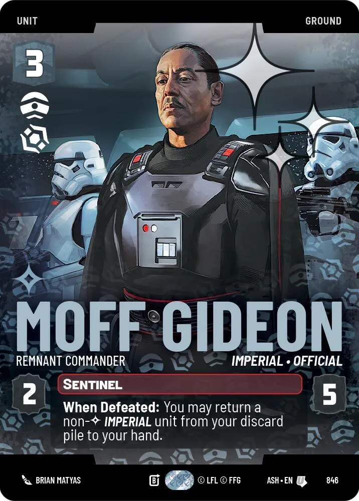 Moff Gideon - Commandant Subsistant — Ashes of the Empire — Star Wars: Unlimited