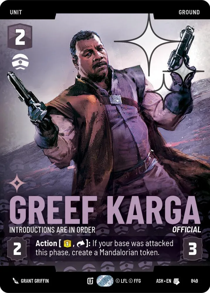 Greef Karga - Les Présentations Sont De Mise — Ashes of the Empire — Star Wars: Unlimited