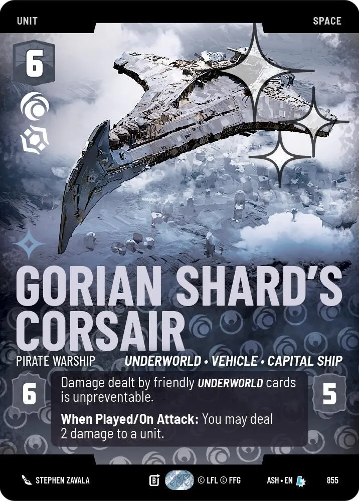 Le Corsaire de Gorian Shard - Vaisseau De Guerre Pirate — Ashes of the Empire — Star Wars: Unlimited