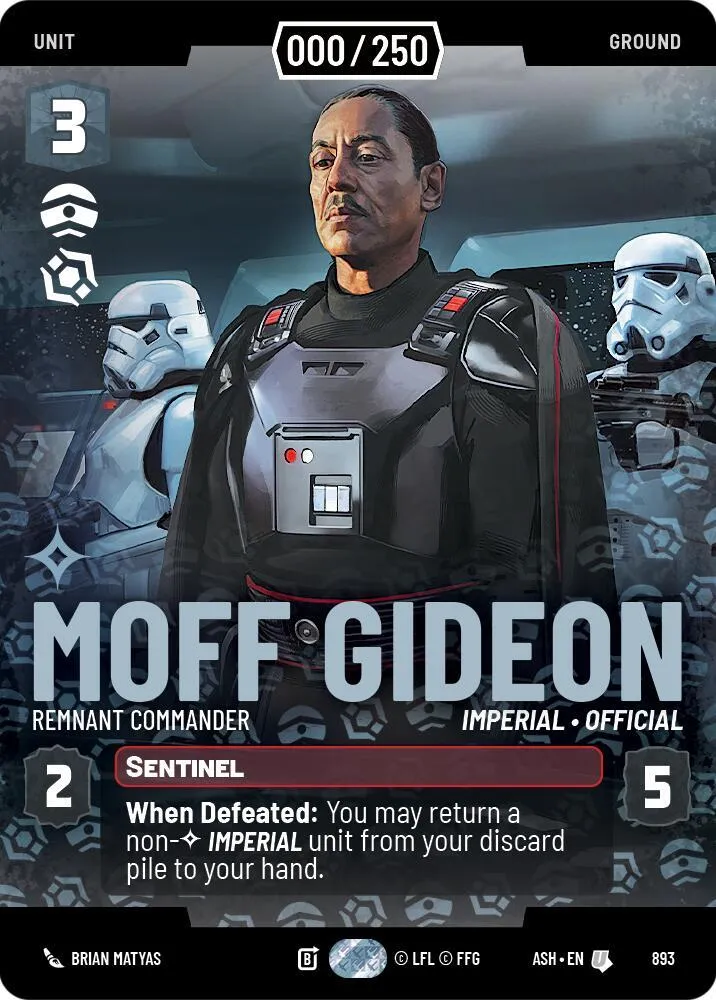 Moff Gideon - Remnant Commander — Ashes of the Empire — Star Wars: Unlimited