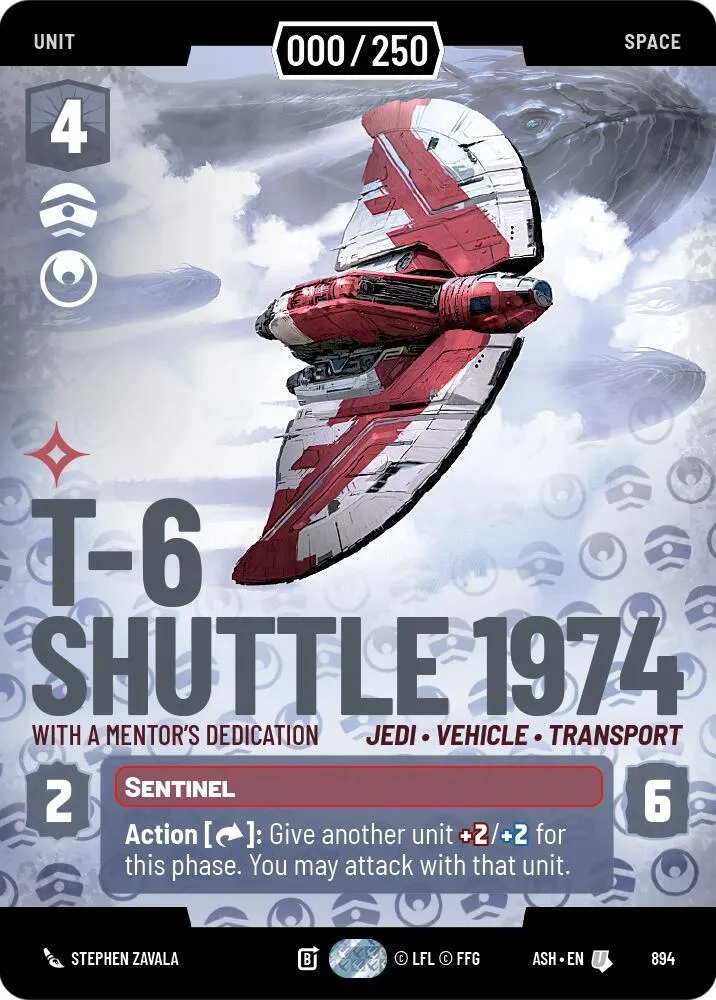 T-6 Shuttle 1974 - With a Mentor's Dedication — Ashes of the Empire — Star Wars: Unlimited