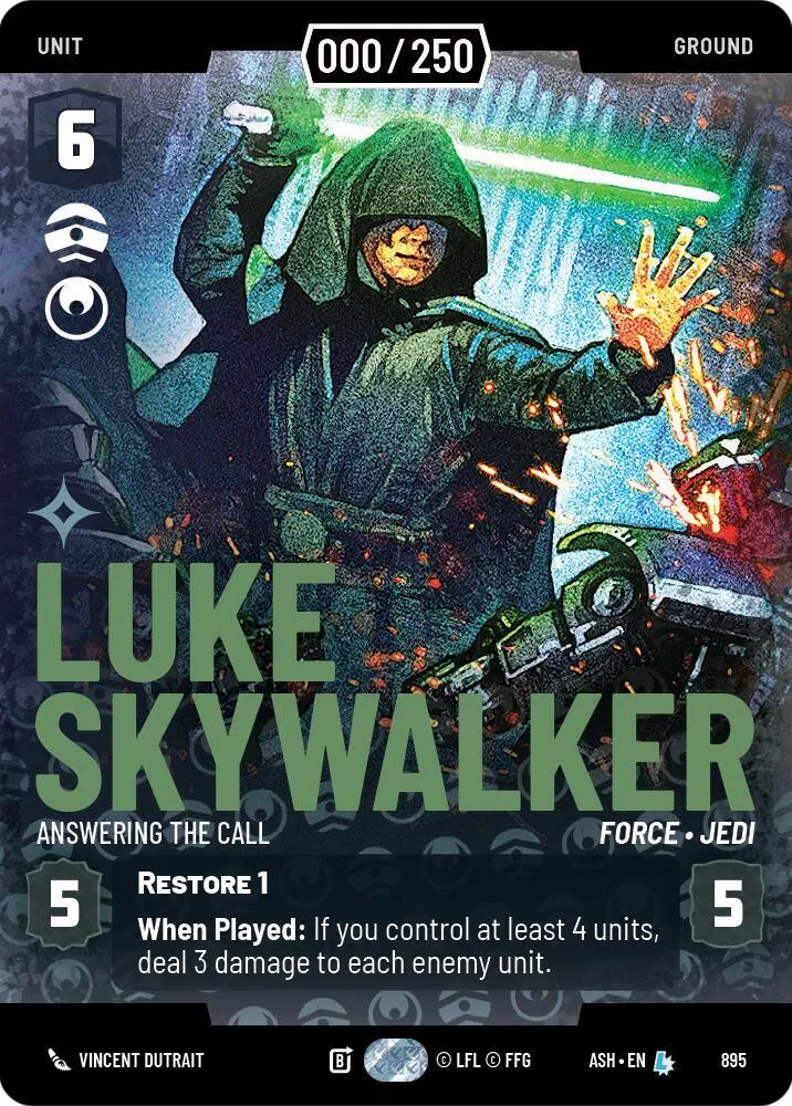 Luke Skywalker - Answering the Call — Ashes of the Empire — Star Wars: Unlimited