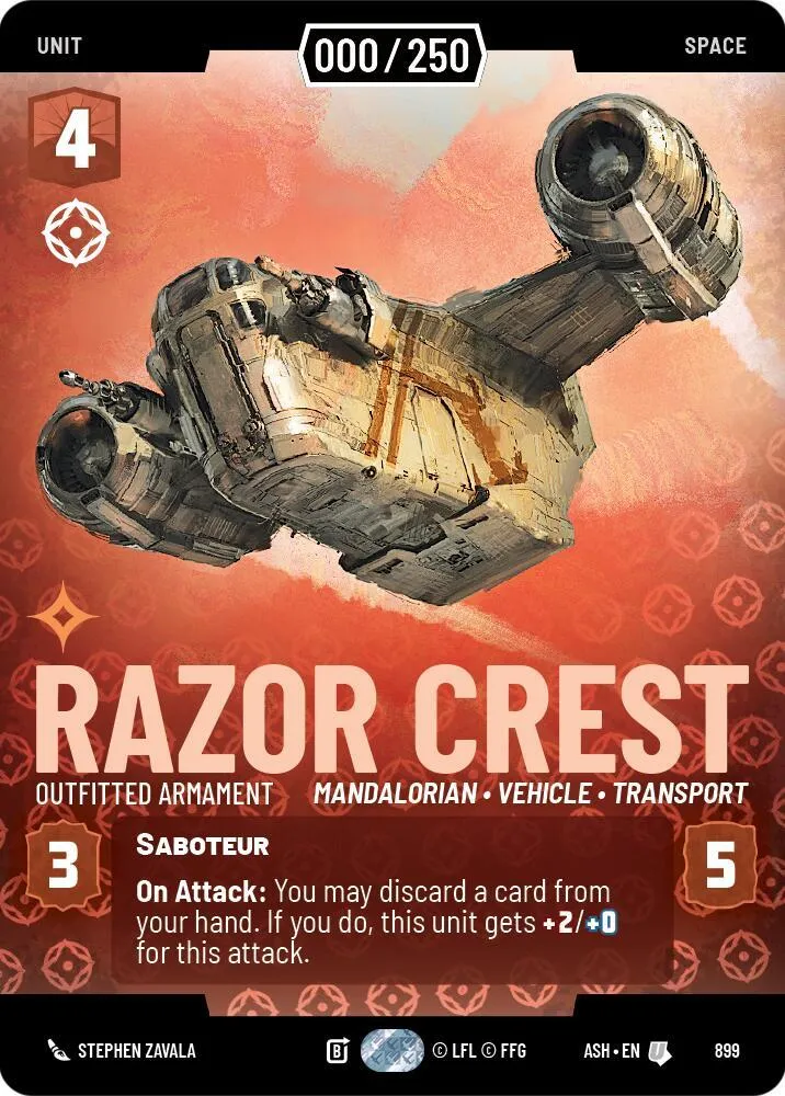 Razor Crest - Outfitted Armament — Ashes of the Empire — Star Wars: Unlimited