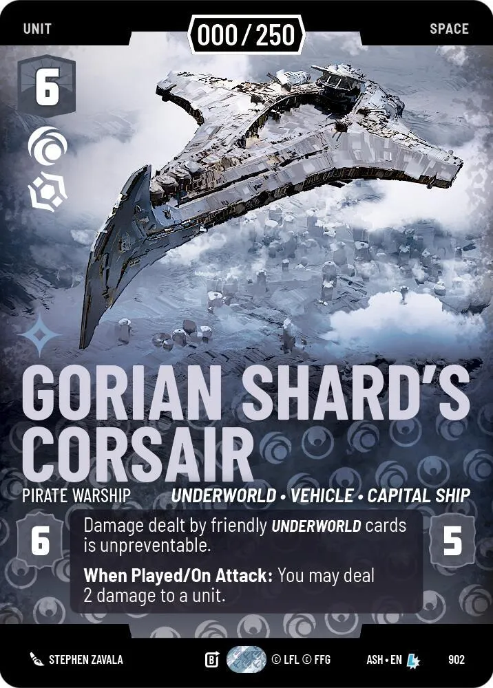 Gorian Shard's Corsair - Pirate Warship — Ashes of the Empire — Star Wars: Unlimited