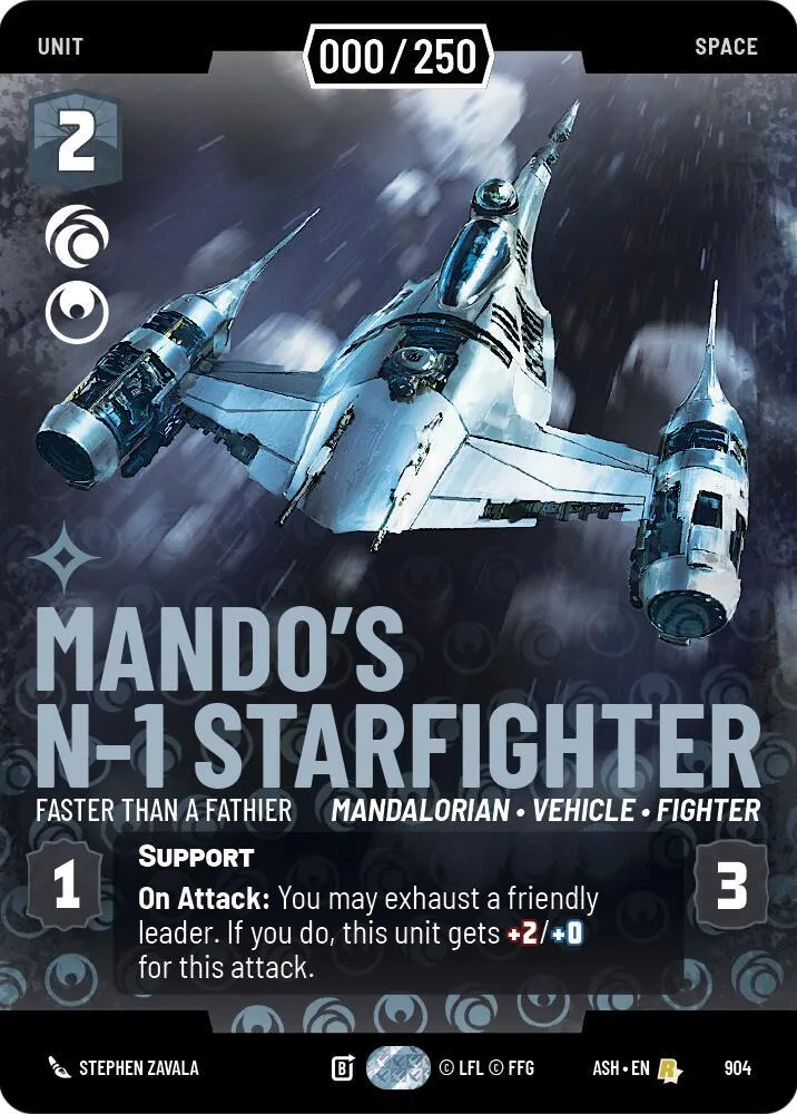Mando's N-1 Starfighter - Faster than a Fathier — Ashes of the Empire — Star Wars: Unlimited