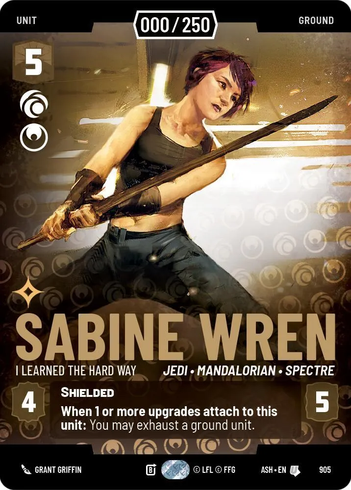 Sabine Wren - I Learned the Hard Way — Ashes of the Empire — Star Wars: Unlimited