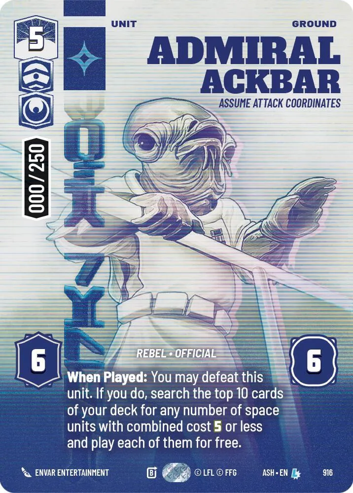 Admiral Ackbar - Assume Attack Coordinates — Ashes of the Empire — Star Wars: Unlimited
