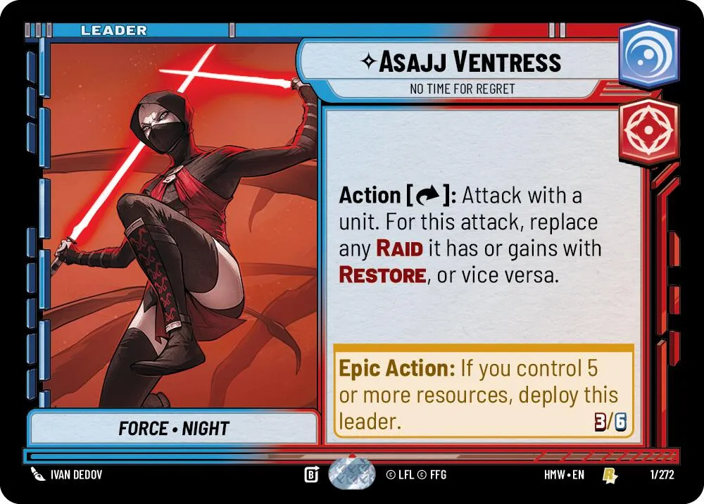 Asajj Ventress - L'Heure N'Est Pas Aux Regrets — Homeworlds — Star Wars: Unlimited