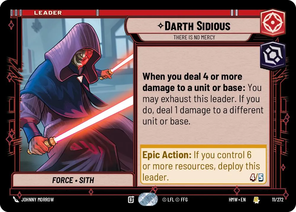 Dark Sidious - Aucune Pitié — Homeworlds — Star Wars: Unlimited