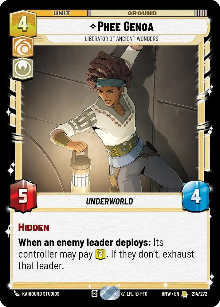 Phee Genoa - Liberator of Ancient Wonders — Homeworlds — Star Wars: Unlimited