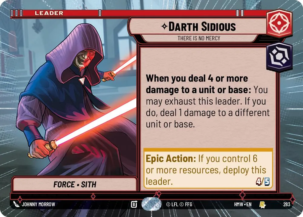 Darth Sidious - There Is No Mercy — Homeworlds — Star Wars: Unlimited