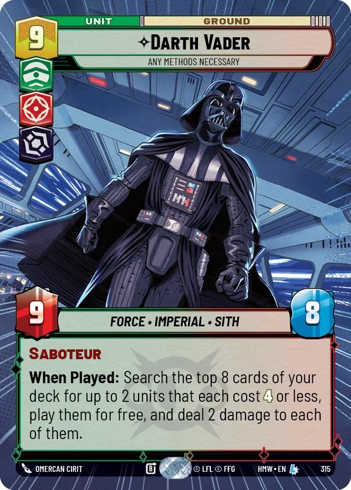 Darth Vader - Any Methods Necessary — Homeworlds — Star Wars: Unlimited